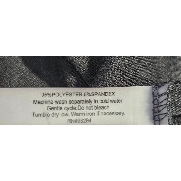 Onque Causal Sz L Black w/Gold Stars Stretch Long Sleeve Pullover Tunic Top - Picture 5 of 5